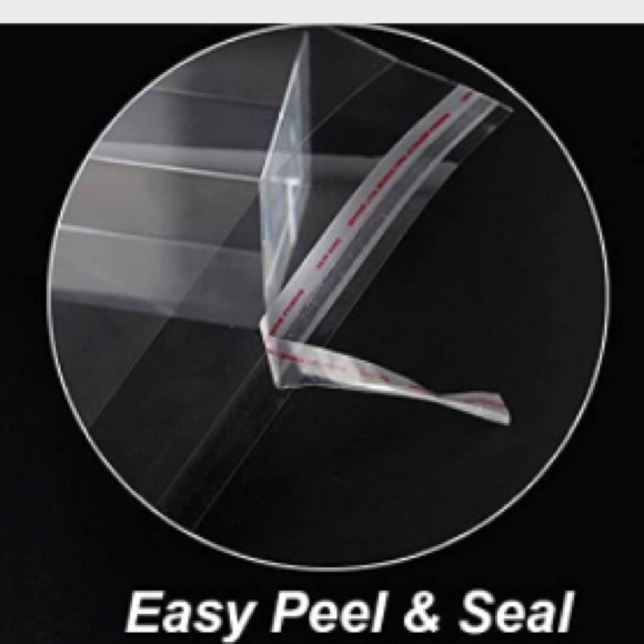 25ct 5x7” Clear Cello Bags w/Free Stickers 🍃🆕🍃Crystal Clear ~ Resealable - Picture 2 of 8